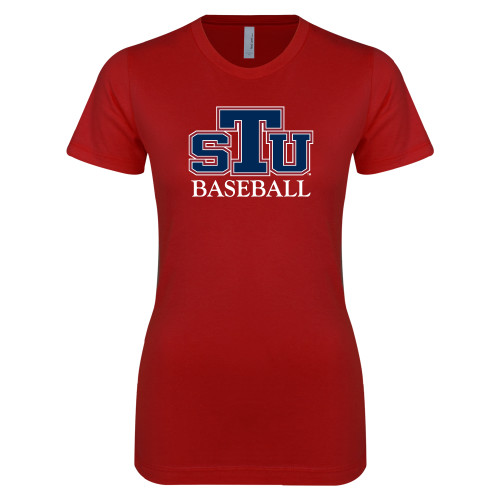  Next Level Womens Cardinal Boyfriend Tee - Baseball
