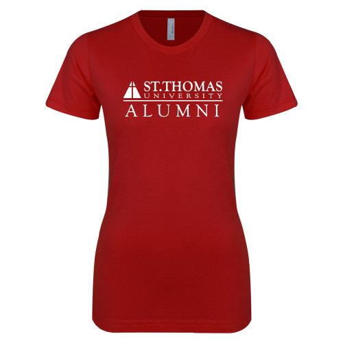  Next Level Womens Cardinal Boyfriend Tee - Alumni