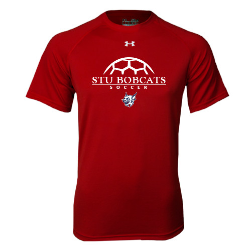  Under Armour Cardinal Tech Tee - Soccer Half Ball Design