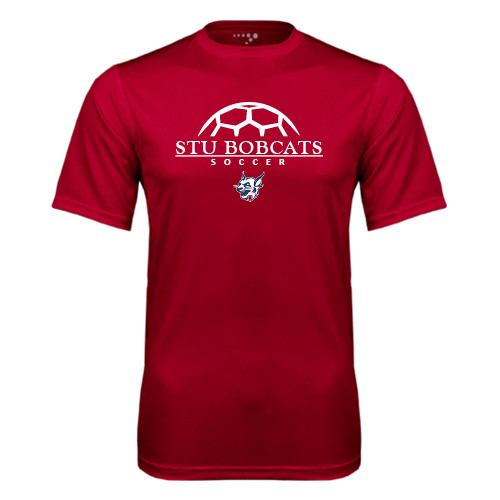  Cardinal Performance Tee - Soccer Half Ball Design