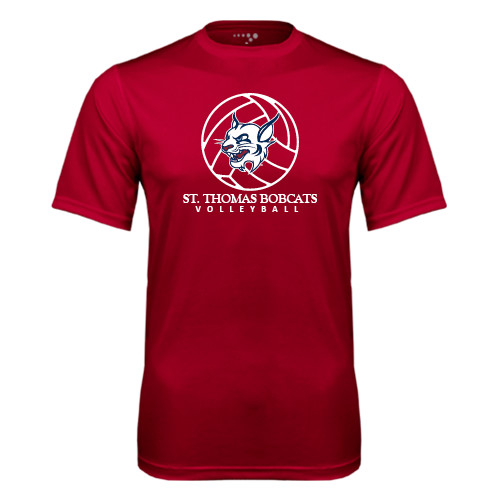  Cardinal Performance Tee - Volleyball Ball Design