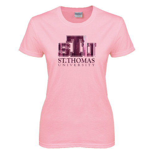  Womens Pink Short Sleeve Tee - Official Logo Foil