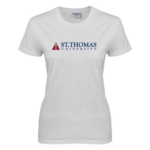  Womens White Short Sleeve Tee - University Mark