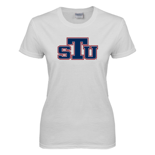  Womens White Short Sleeve Tee - STU