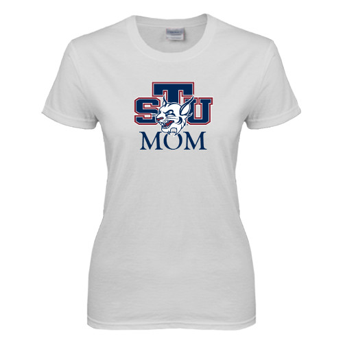  Womens White Short Sleeve Tee - Mom