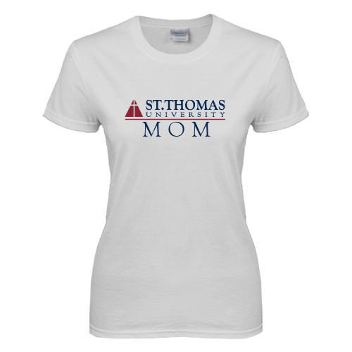  Womens White Short Sleeve Tee - Mom