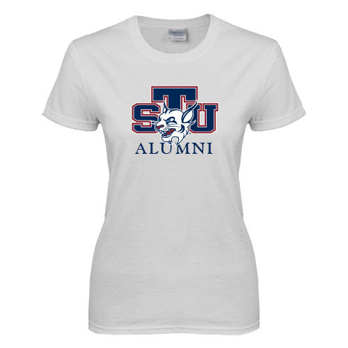  Womens White Short Sleeve Tee - Alumni