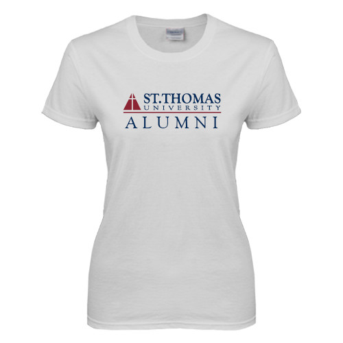 Womens White Short Sleeve Tee - Alumni