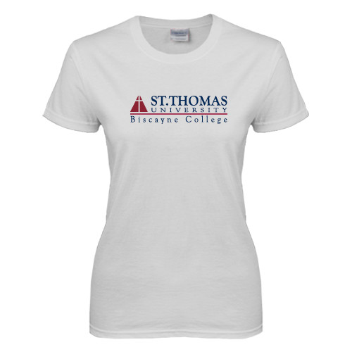  Womens White Short Sleeve Tee - Biscayne College
