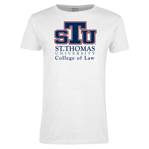  Womens White Short Sleeve Tee - STU College of Law