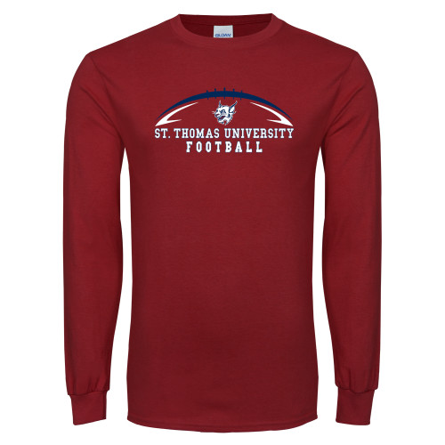  Cardinal Long Sleeve T Shirt - Arched Football