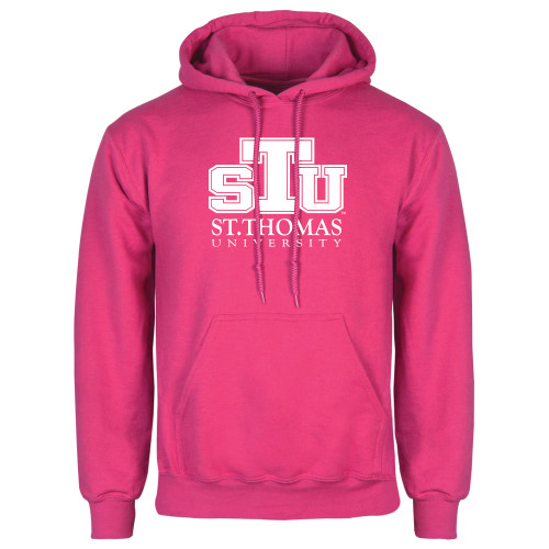  Womens Fuchsia Fleece Hoodie - Official Logo