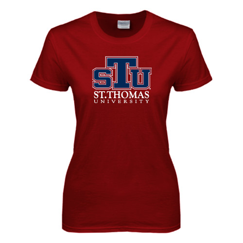  Next Level Womens Cardinal Short Sleeve Tee - Official Logo