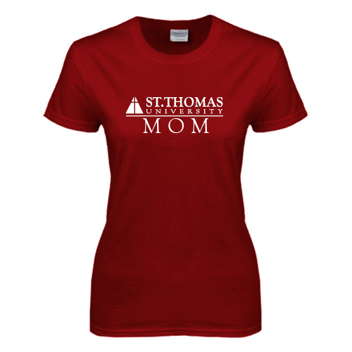  Next Level Womens Cardinal Short Sleeve Tee - Mom