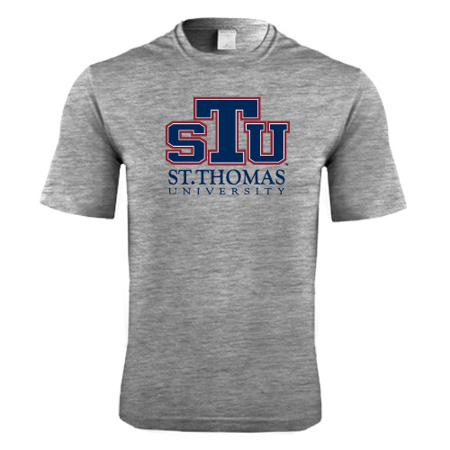  Grey Heather Performance Contender Tee - Official Logo