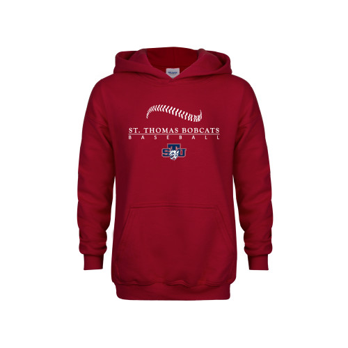  Youth Cardinal Fleece Hoodie - Baseball Seams Design