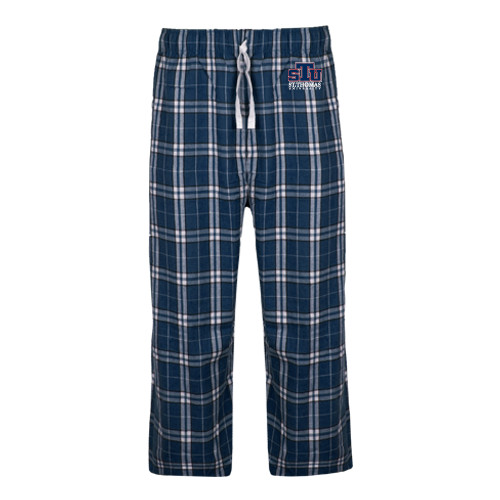 Navy/White Flannel Pajama Pant - Official Logo