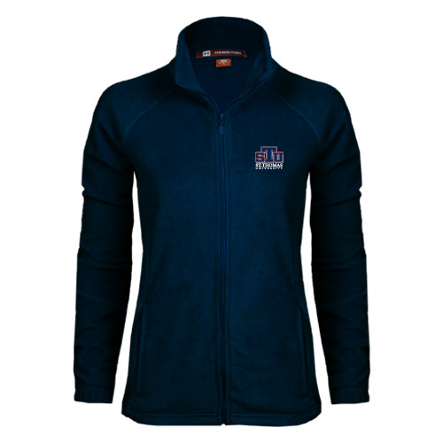  Womens Navy Fleece Full Zip Jacket - Official Logo
