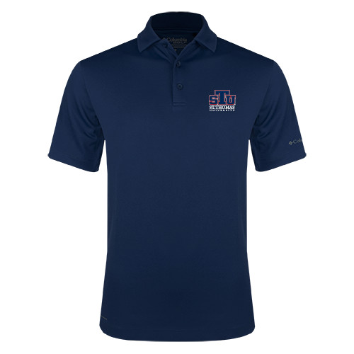  Columbia Navy Omni Wick Drive Polo - Official Logo