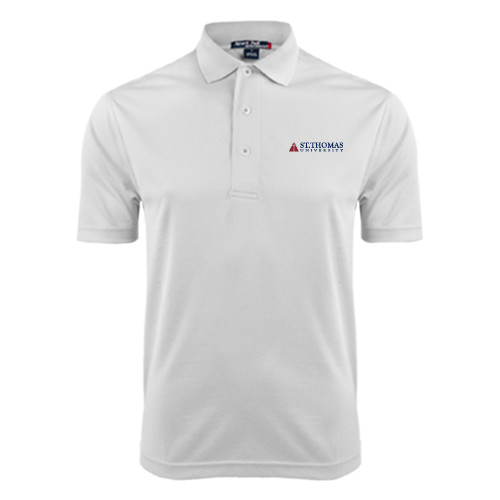  White Dry Mesh Polo - University Mark