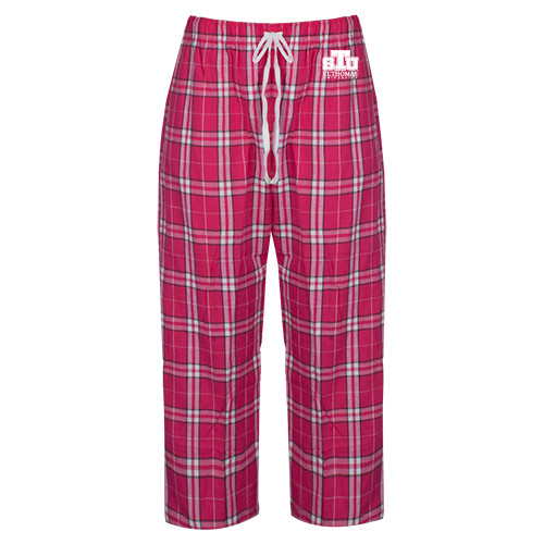  Womens Dark Fuchsia/White Flannel Pajama Pant - Official Logo