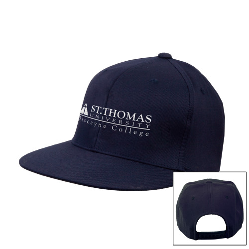  Navy Flat Bill Snapback Hat - Biscayne College