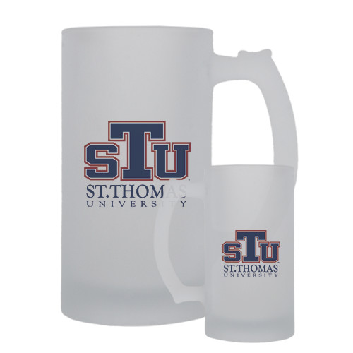  Full Color Decorative Frosted Glass Mug 16oz - Official Logo