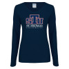 Thumbnail image for  Womens Navy Long Sleeve V Neck Tee