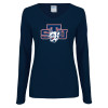Thumbnail image for  Womens Navy Long Sleeve V Neck Tee