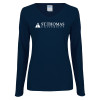 Thumbnail image for  Womens Navy Long Sleeve V Neck Tee