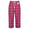 Thumbnail image for  Womens Dark Fuchsia/White Flannel Pajama Pant