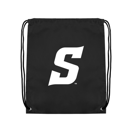  Black Drawstring Backpack - Secondary Logo