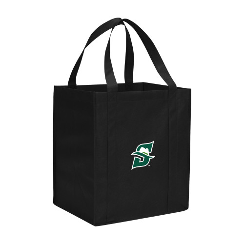  Non Woven Black Grocery Tote - Primary logo