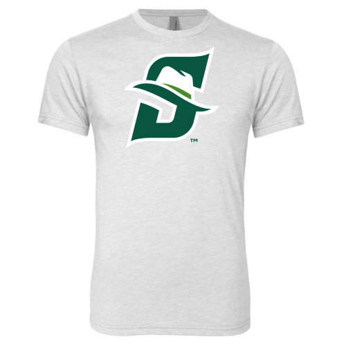  Next Level Heather White Triblend Tee - Primary logo