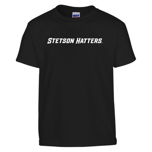  Youth Black T Shirt - Stetson Hatters
