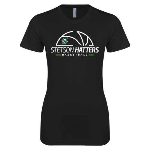  Next Level Womens Black Boyfriend Tee - Stetson Hatters Basketball