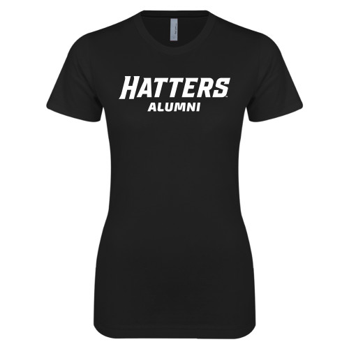  Next Level Womens Black Boyfriend Tee - Alumni