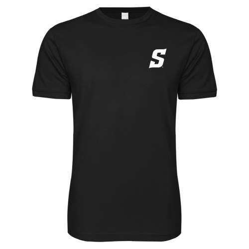  Next Level Black SoftStyle T Shirt - Secondary Logo