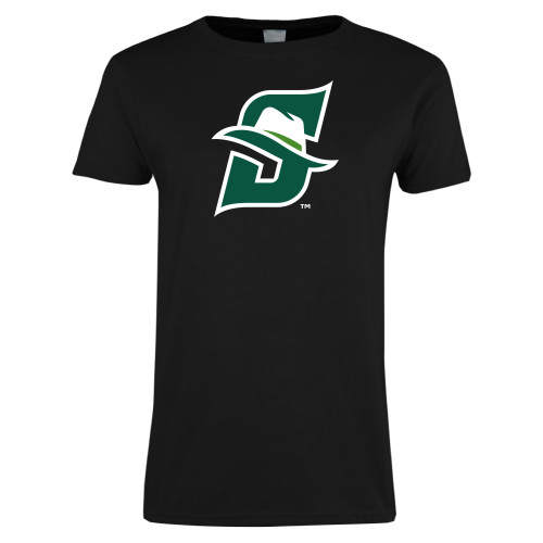  Womens Black Short Sleeve Tee - Primary logo