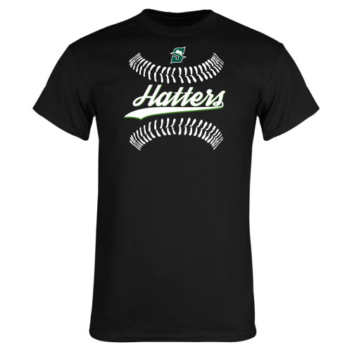  Black T Shirt - Softball Seams