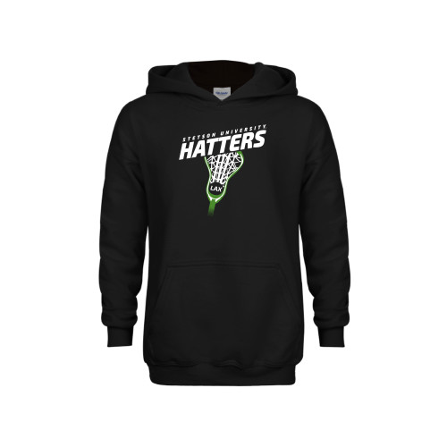  Youth Black Fleece Hoodie - Lacrosse Stick