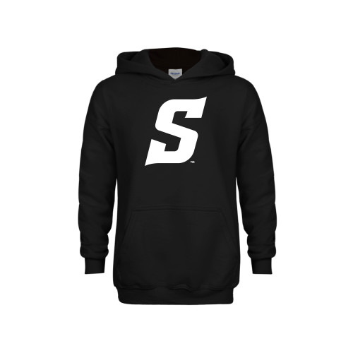  Youth Black Fleece Hoodie - Secondary Logo