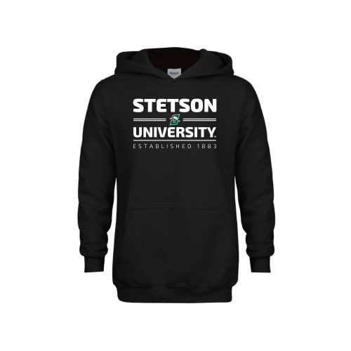  Youth Black Fleece Hoodie - Stetson University Est 1883