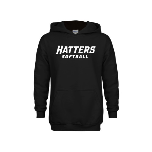  Youth Black Fleece Hoodie - Softball