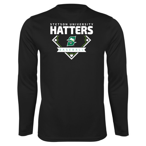  Black Performance Long Sleeve Shirt - Baseball Diamond