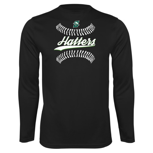 Black Performance Long Sleeve Shirt - Softball Seams