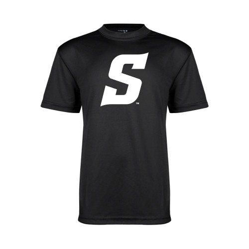  Youth Performance Black Tee - Secondary Logo