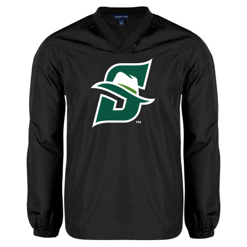  Black V Neck Raglan Windshirt - Primary logo