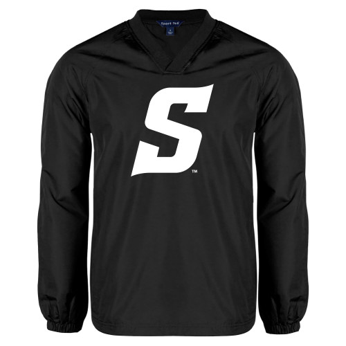  Black V Neck Raglan Windshirt - Secondary Logo