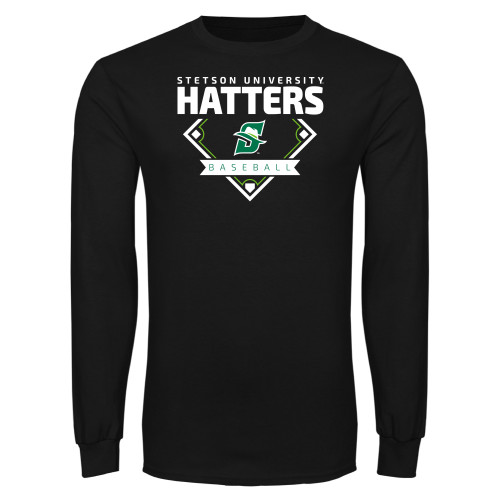  Black Long Sleeve T Shirt - Baseball Diamond
